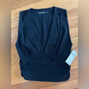 Plunge neck crop top